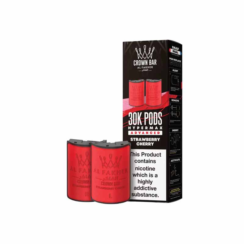 Al Fakher 30k Hypermax Prefilled Replacement Pods, Strawberry Cherry Flavour