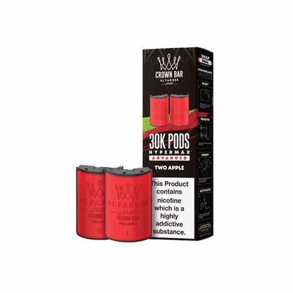 Al Fakher 30k Hypermax Prefilled Replacement Pods, Two Apple Flavour