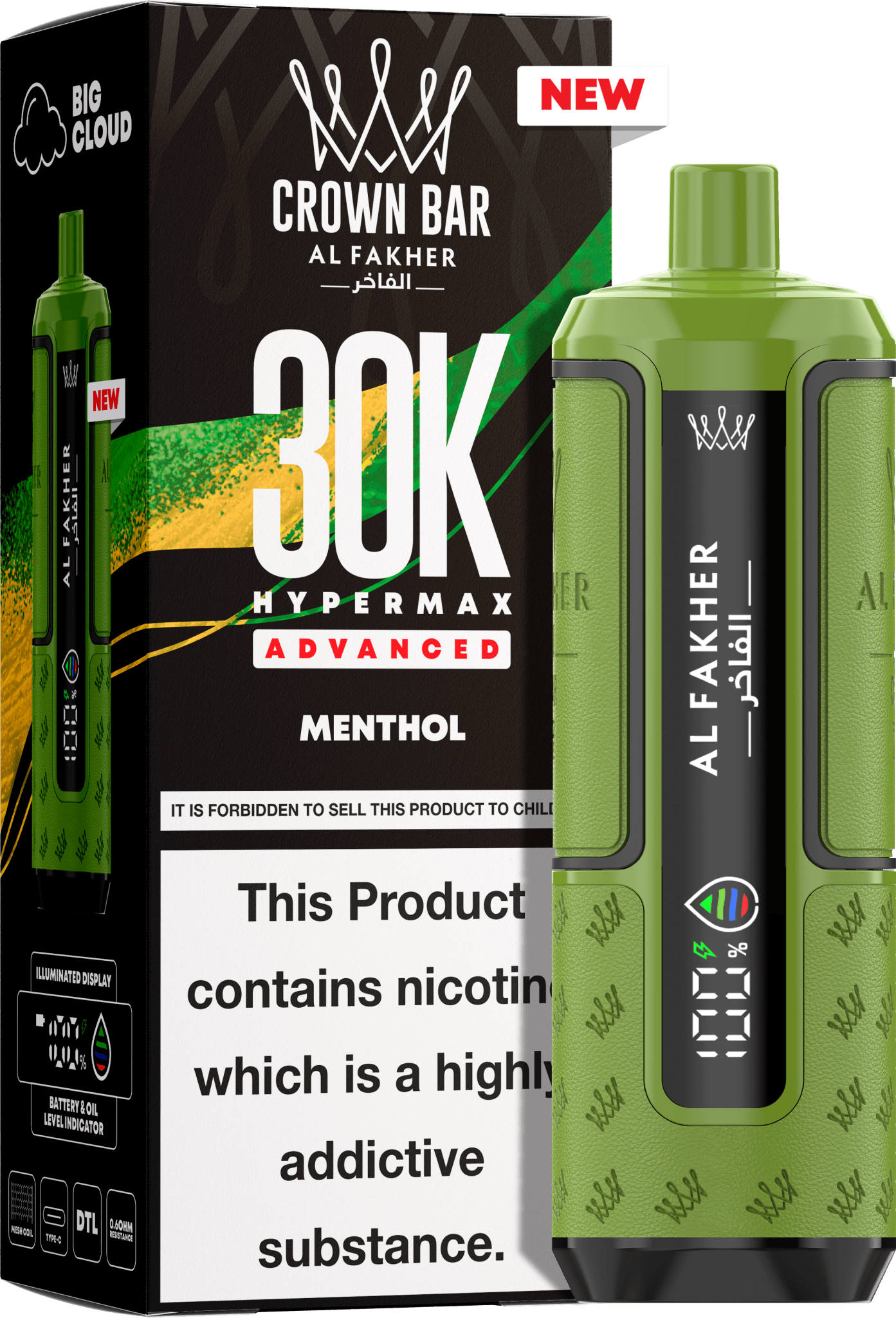 Al Fakher Hypermax 30K Prefilled Pod Kit Pack of 5, Menthol Flavour