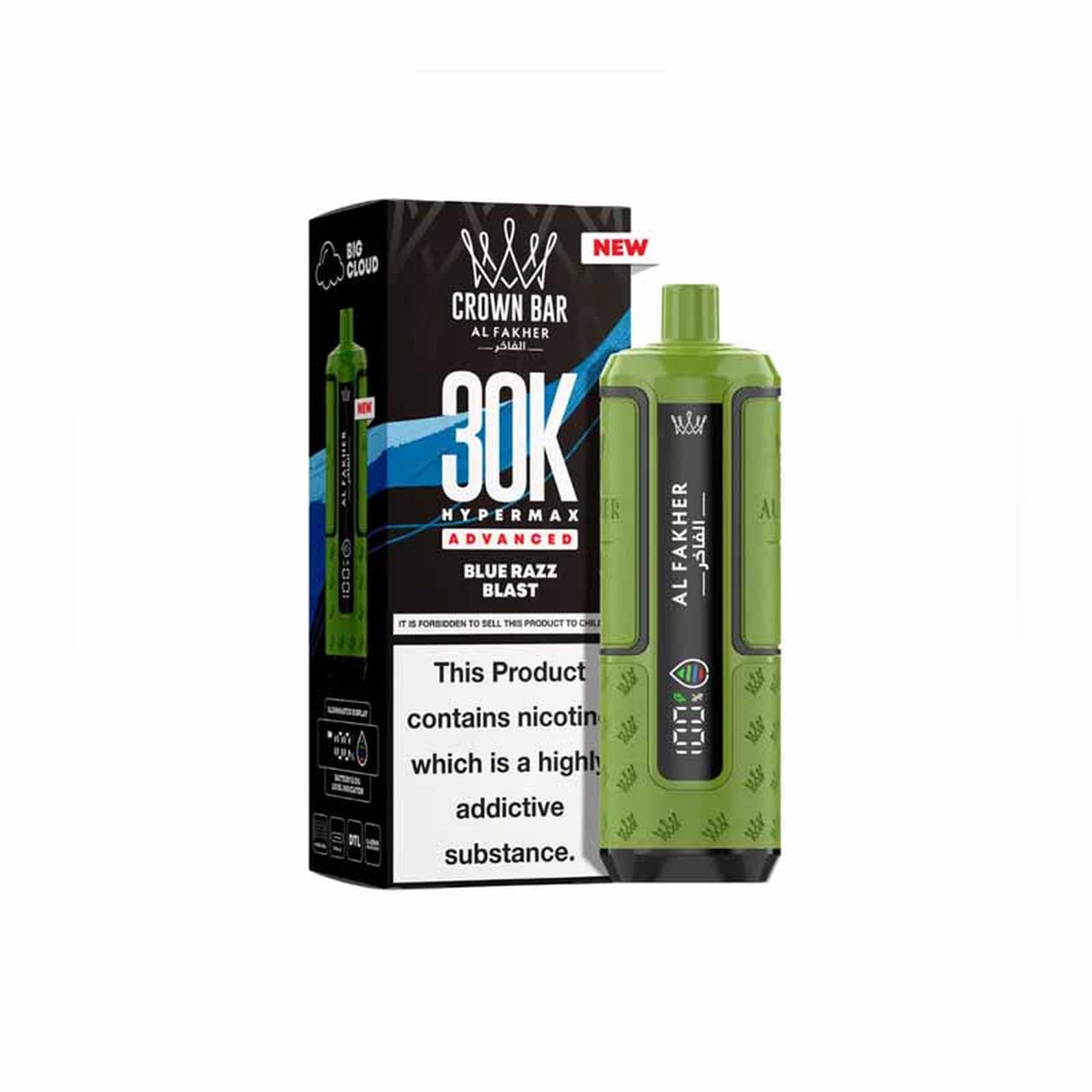 Al Fakher HyperMax 30k Puffs Prefilled Pod Vape Kit, Blue Razz Blast Flavour