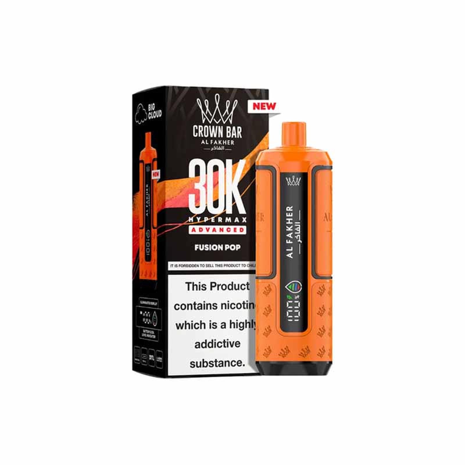 Al Fakher HyperMax 30k Puffs Prefilled Pod Vape Kit, Fusion Pop Flavour