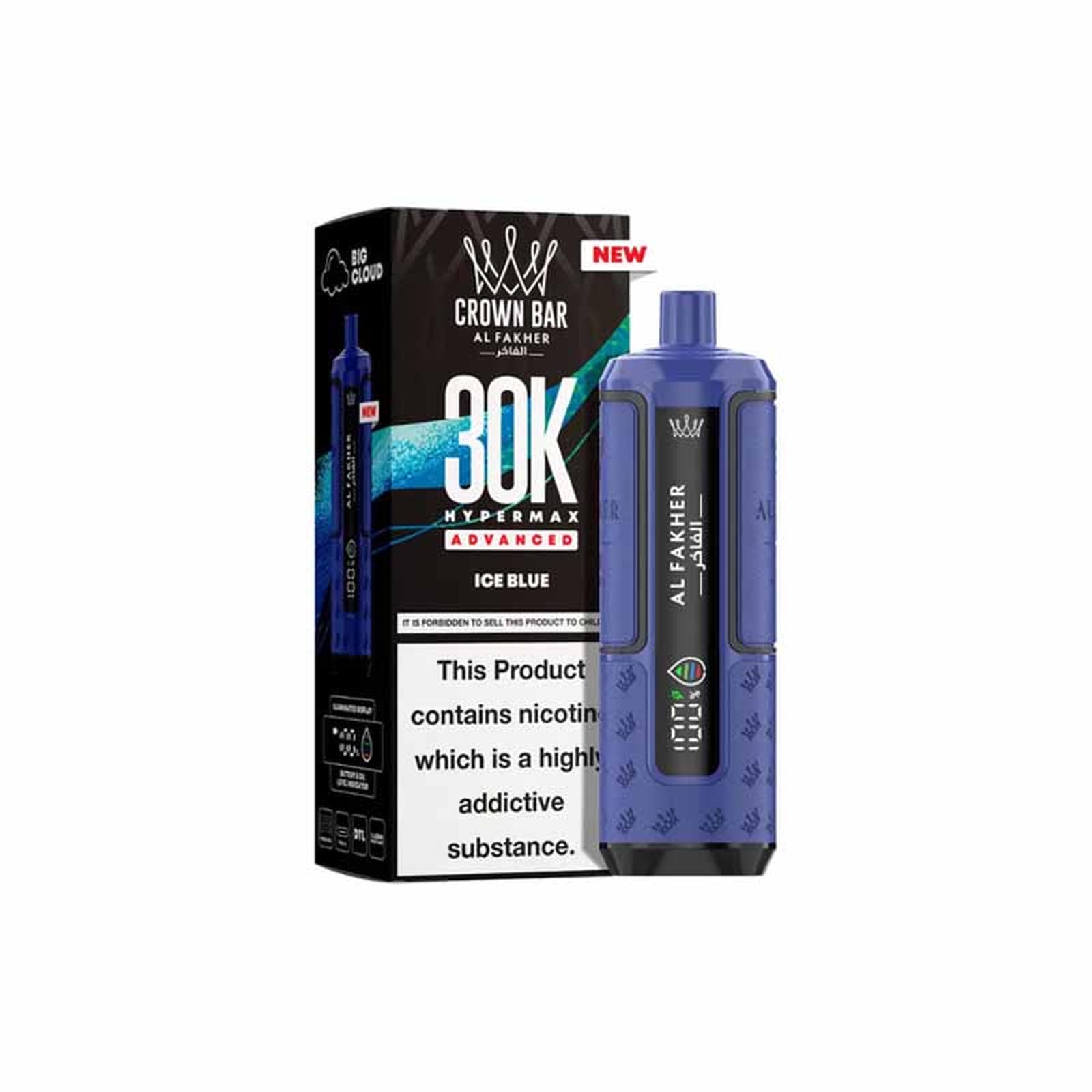 Al Fakher HyperMax 30k Puffs Prefilled Pod Vape Kit, Ice Blue Flavour