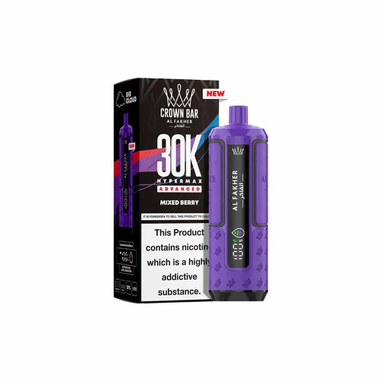 Al Fakher HyperMax 30k Puffs Prefilled Pod Vape Kit, Mixed Berry Flavour