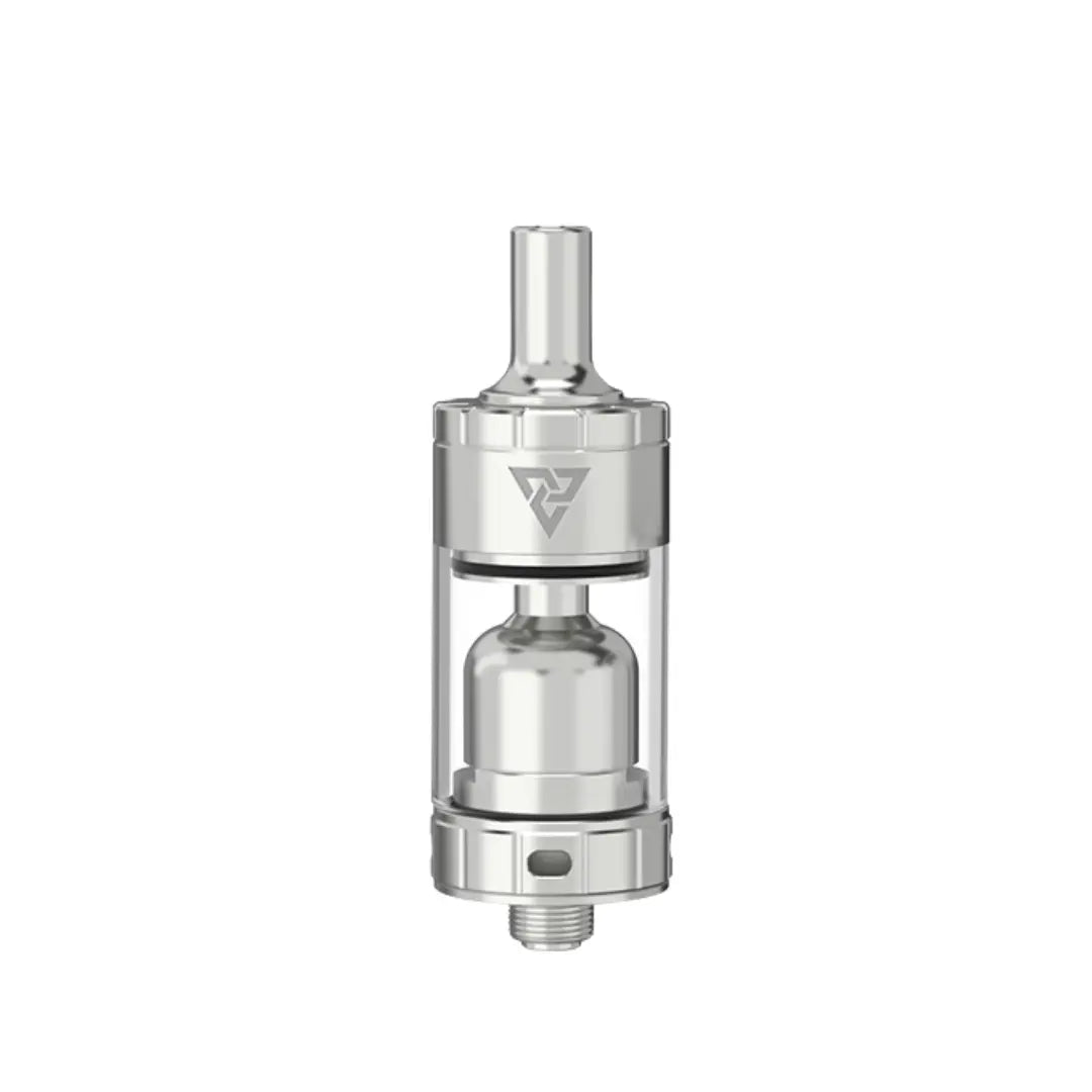 Ambition Mods Trinity MTL RTA in stainless steel, sleek and modern design.