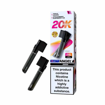 Angel 20K Prefilled Replacement Pod, Triple Mango, Strawberry Raspberry Ice Flavour