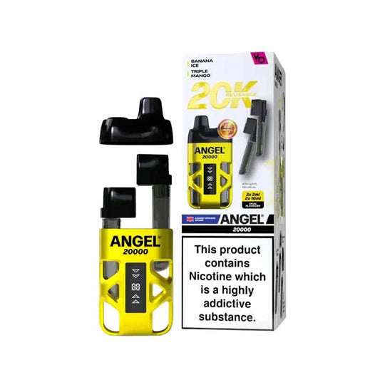 Angel 20K Puffs Prefilled Pod Vape Kit, Banana Ice, Triple Mango Flavour