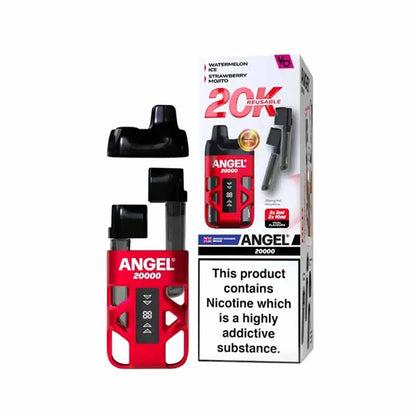 Angel 20K Puffs Prefilled Pod Vape Kit, Watermelon Ice, Strawberry Mojito Flavour