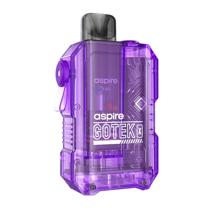 Purple Aspire Gotek X Pod Kit with transparent casing and sleek design.