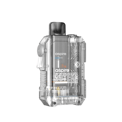 Aspire Gotek X Pod Kit with transparent casing, showing internal components.
