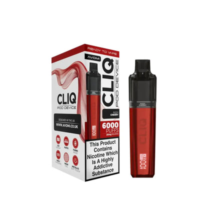 Avomi Cliq 6K Prefilled Pod Vape Kit Fizzy Cherry Flavour 