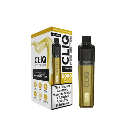 Avomi Cliq 6K Prefilled Pod Vape Kit Pineapple Ice Flavour 