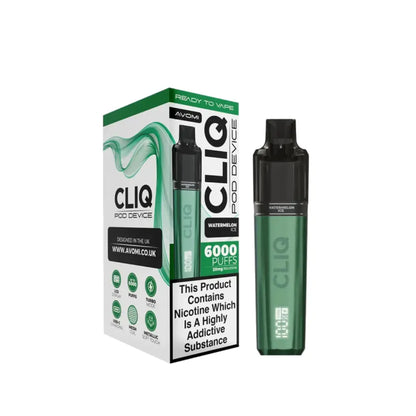 Avomi Cliq 6K Prefilled Pod Vape Kit Watermelon Ice Flavour 