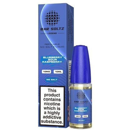 Bar Soltz Nic Salt 10ml Pack of 10 Available In Blueberry Sour Raspberry Flavour
