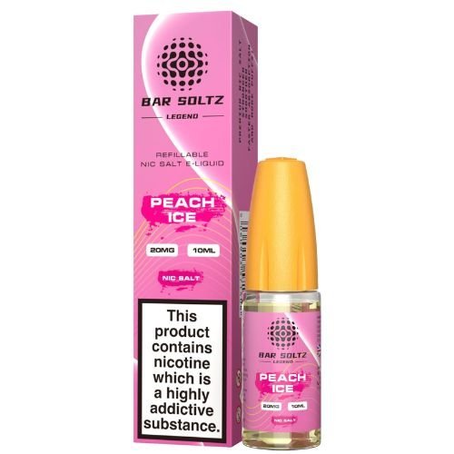 Bar Soltz Nic Salt 10ml Pack of 10 Available In Peach Ice Flavour