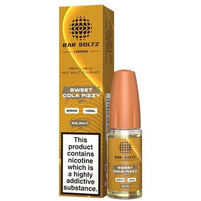Bar Soltz Nic Salt 10ml Pack of 10 Available In Sweet Cola Fizzy Flavour