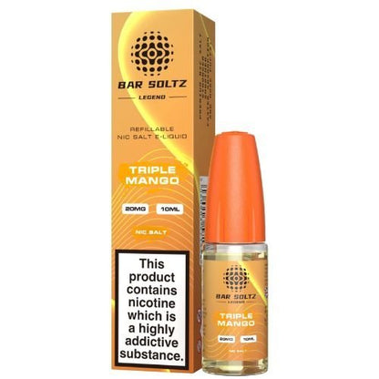 Bar Soltz Nic Salt 10ml Pack of 10 Available In Triple Mango Flavour