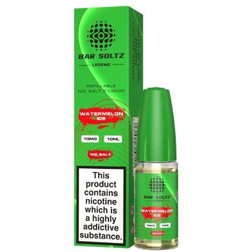 Bar Soltz Nic Salt 10ml Pack of 10 Available In Watermelon Ice Flavour 