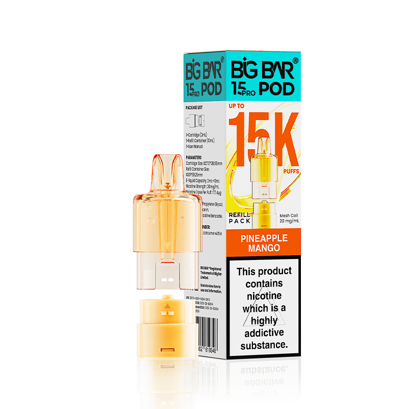 Big Bar 15000 Pro Prefilled Refill Pods Pack of 5 - Wholesale Price !