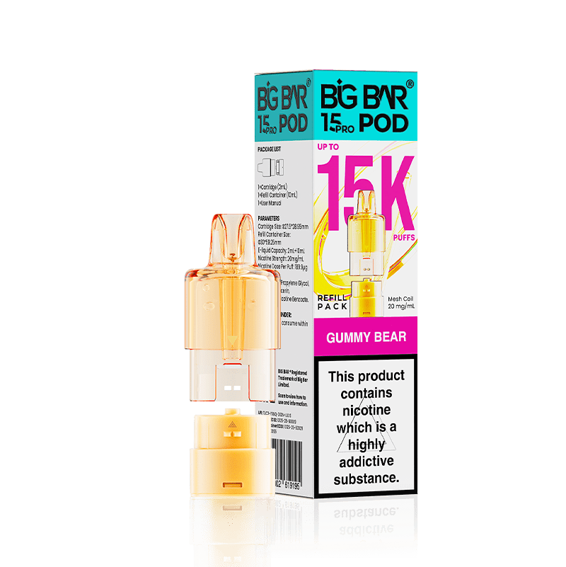 Big Bar 15000 Pro Prefilled Refill Pods Pack of 5 - Wholesale Price !