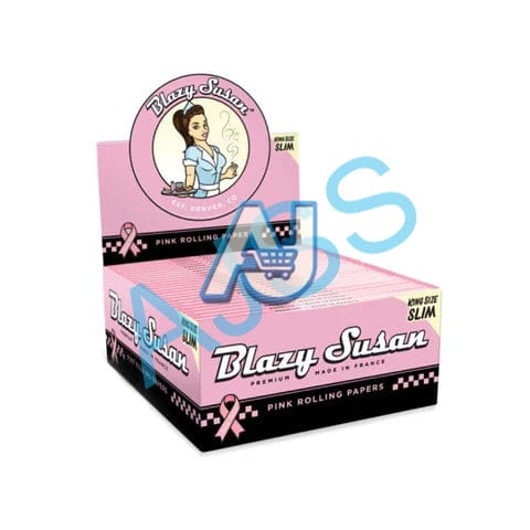 Blazy Susan King Size Slim Pink Rolling Papers, Aj Super Store