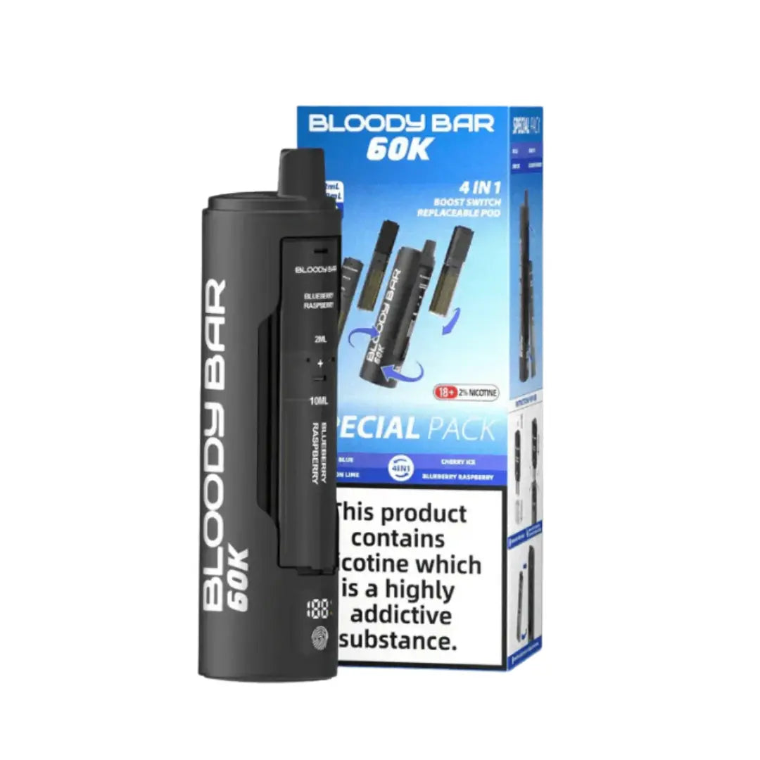 Bloody Bar 60k Pod Vape Kit in Special Pack Flavour, Offering Up to 60000 Puffs
