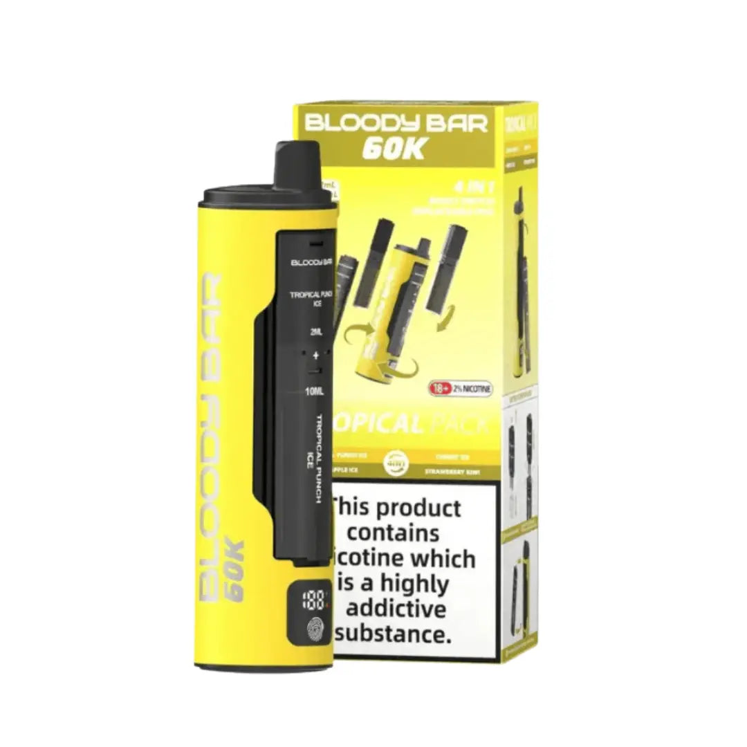 Bloody Bar 60k Pod Vape Kit in Tropical Pack Flavour, Offering Up to 60000 Puffs