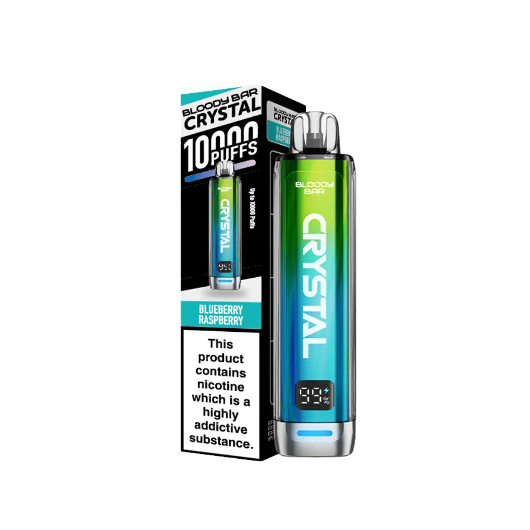 Bloody Bar Crystal 10K Vape Kit Blueberry Raspberry Flavour 