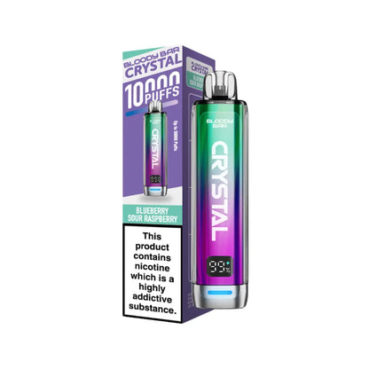 Bloody Bar Crystal 10K Vape Kit Blueberry Sour Raspberry Flavour 
