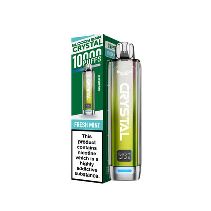 Bloody Bar Crystal 10K Vape Kit Fresh Mint Flavour 