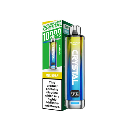 Bloody Bar Crystal 10K Vape Kit Mix Bear Flavour 