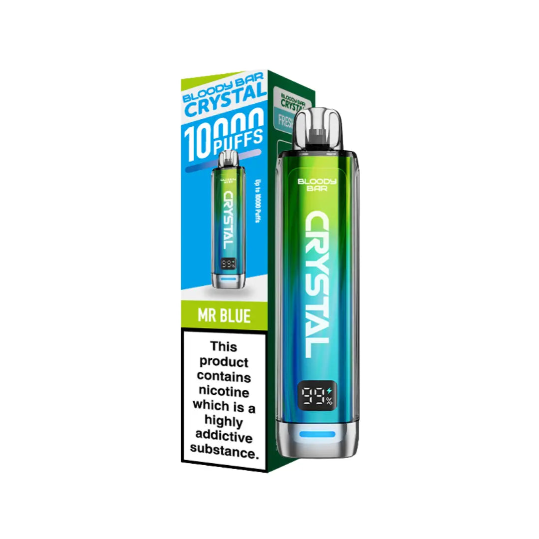 Bloody Bar Crystal 10K Vape Kit Mr Blue Flavour 