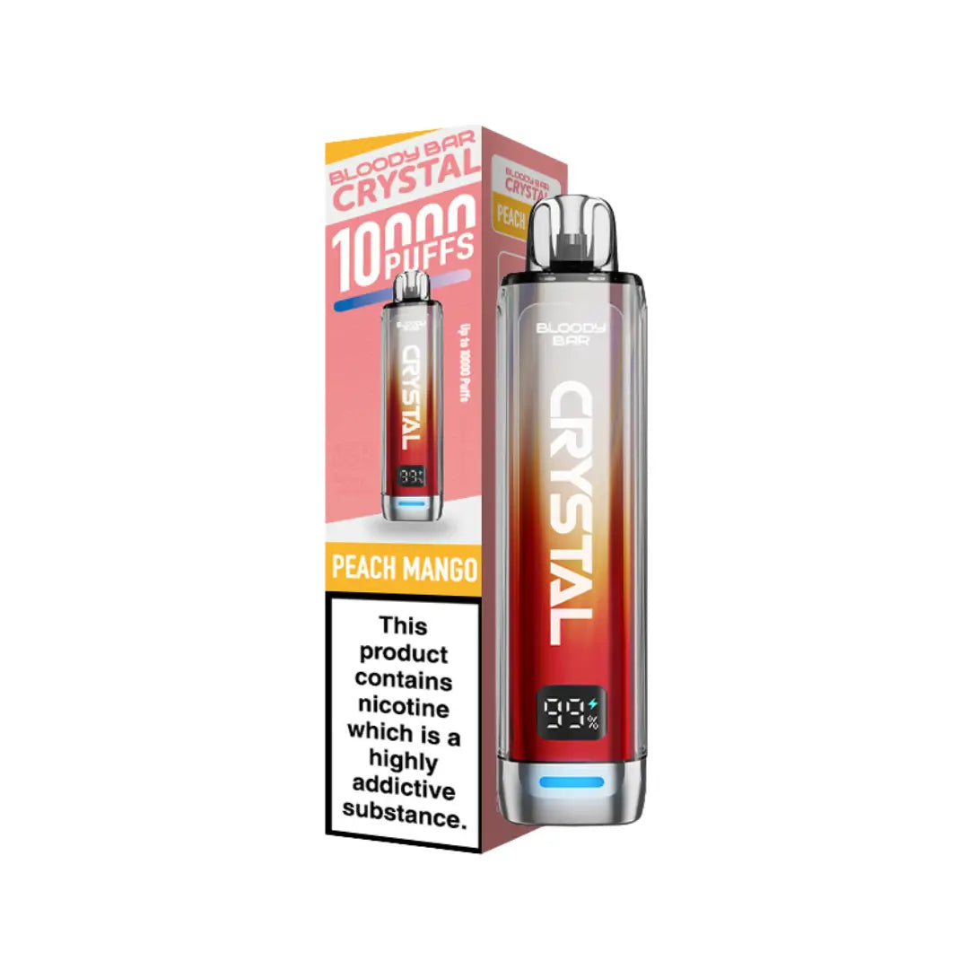 Bloody Bar Crystal 10K Vape Kit Peach Mango Flavour 