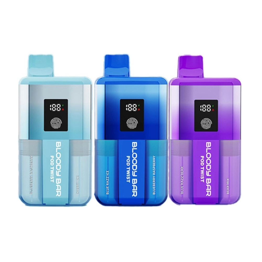 Bloody Bar Pod Twist 20K Prefilled Pod Kit Box of 5, Fresh Mint, Mr Blue Flavour