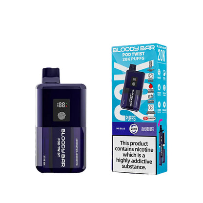 Bloody Bar Ultra Twist 20K Pod twist 2 in 1 Flavours - Mr Blue - Blueberry Raspberry