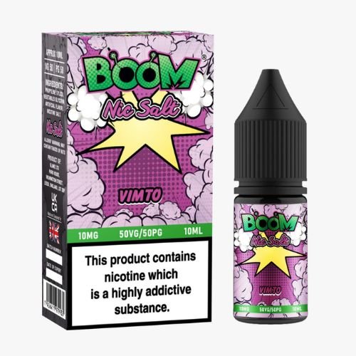 Boom Nic Salt 10ml Pack of 5 Available In Vimto Flavour 