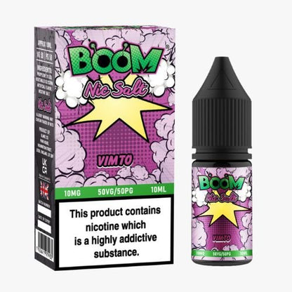 Boom Nic Salt 10ml Pack of 5 Available In Vimto Flavour 