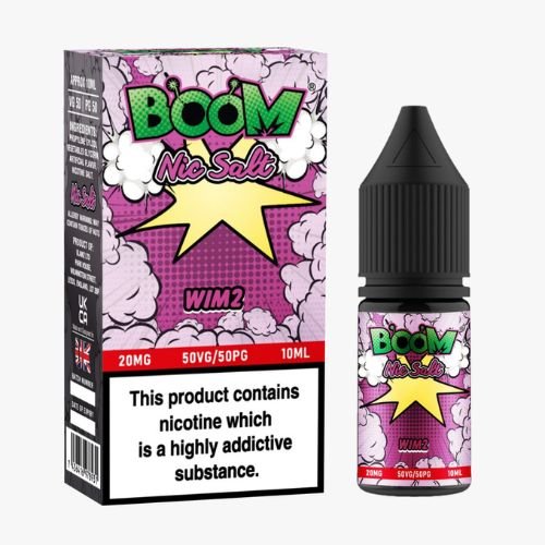 Boom Nic Salt 10ml Pack of 5 Available In Wim2 Flavour 