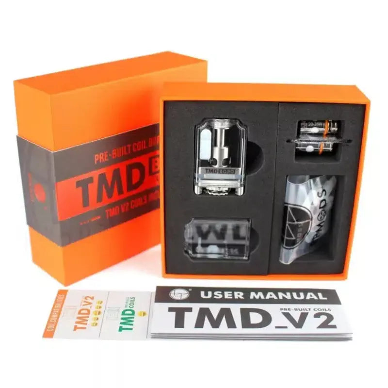 BP Mods TMD Boro Lite Tank in orange box showing all contents