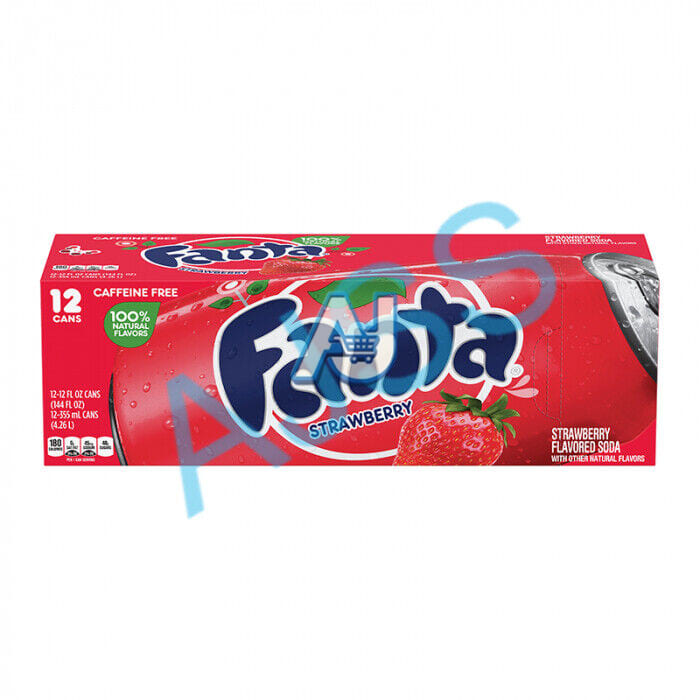 Caffine Free Soda, Strawberry Flavour, Aj Superstore