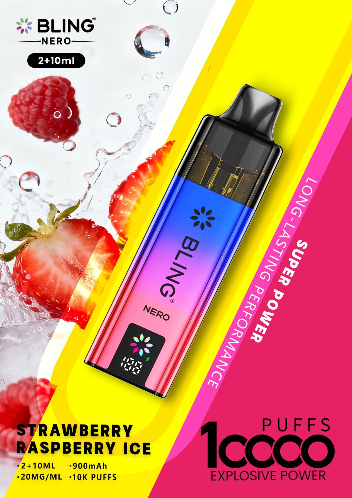 Crystal Bling Nero 10k Vape Kit Box of 5 - option1