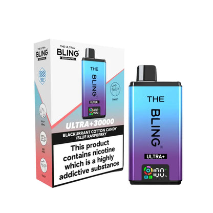 Crystal Bling Ultra Plus 30K Vape Kit blackcurrant cotton candy & blue raspberry flavours 
