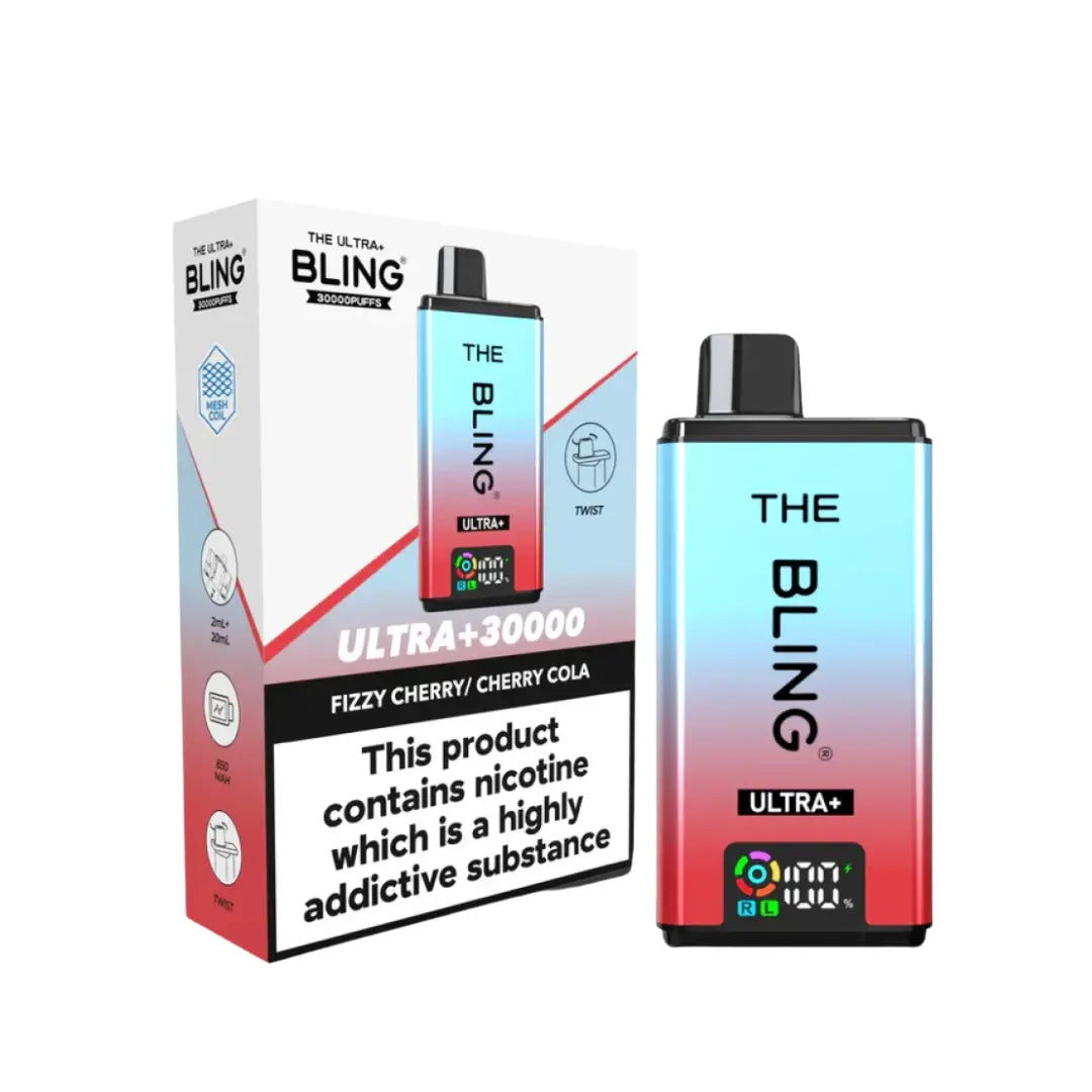 Crystal Bling Ultra Plus 30K Vape Kit fizzy cherry & cherry cola flavours 