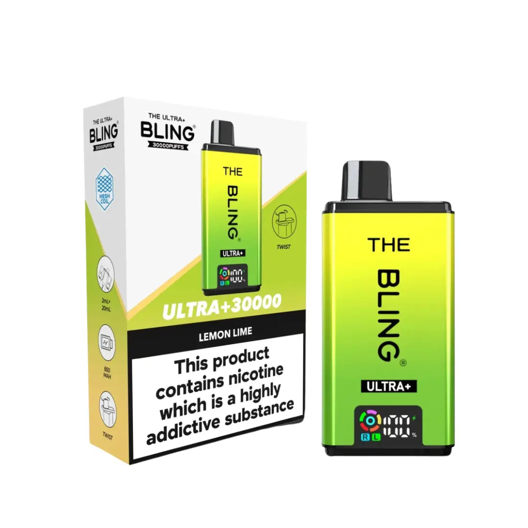 Crystal Bling Ultra Plus 30K Vape Kit lemon lime flavour  