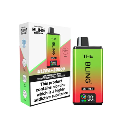 Crystal Bling Ultra Plus 30K Vape Kit strawberry kiwi & strawberry watermelon flavours 