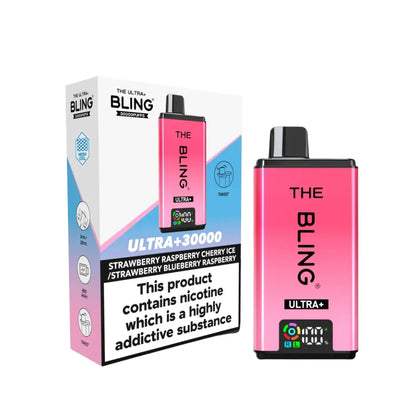 Crystal Bling Ultra Plus 30K Vape Kit strawberry raspberry cherry ice & strawberry blueberry raspberry flavours