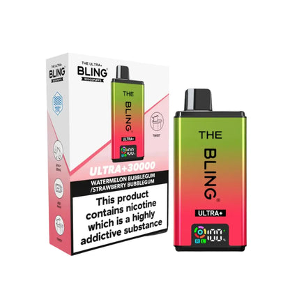 Crystal Bling Ultra Plus 30K Vape Kit watermelon bubblegum & strawberry bubblegum flavours 