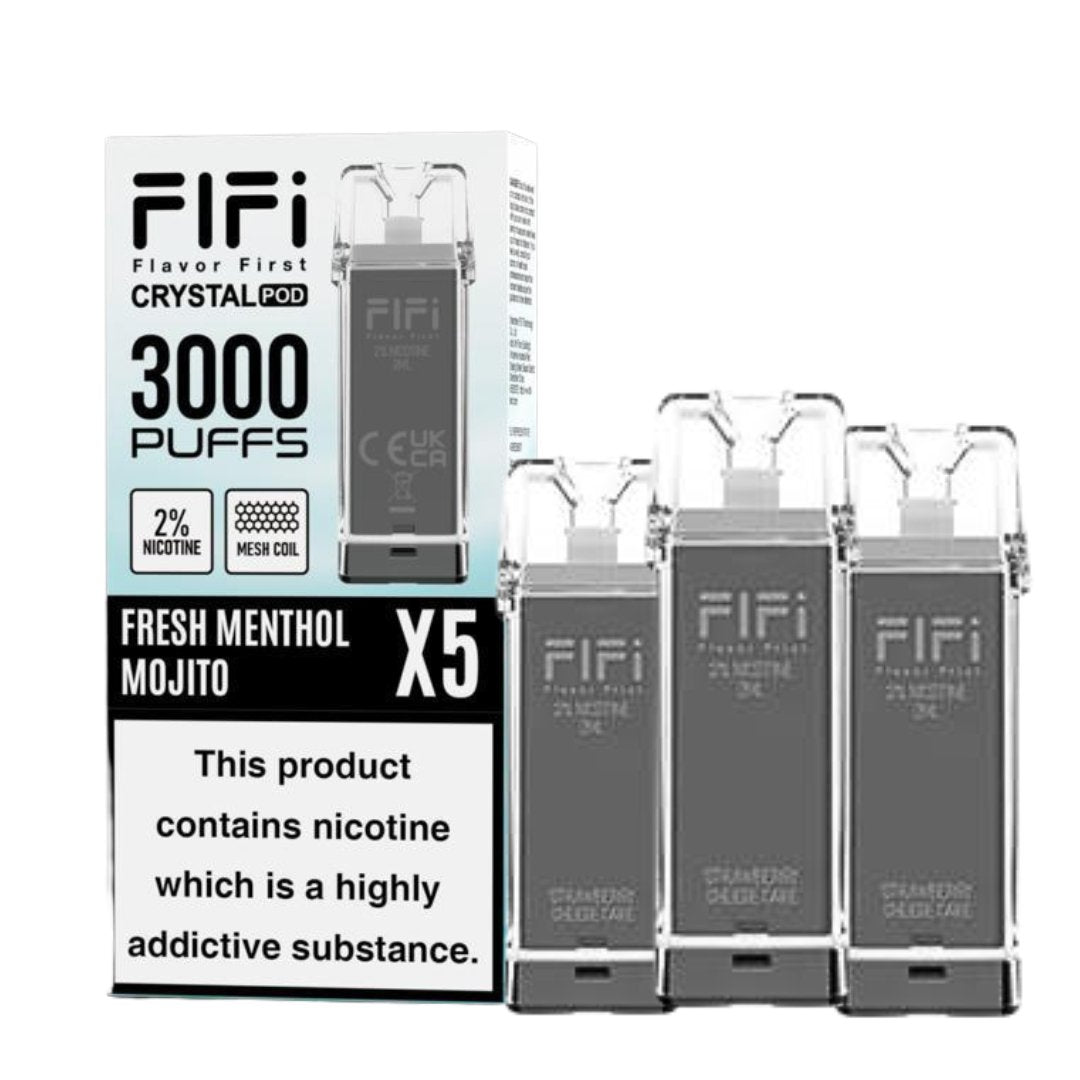 Crystal FIFI 3000 Puffs 5 in 1 Replacement Pods - Box of 10 - #Simbavapeswholesale#