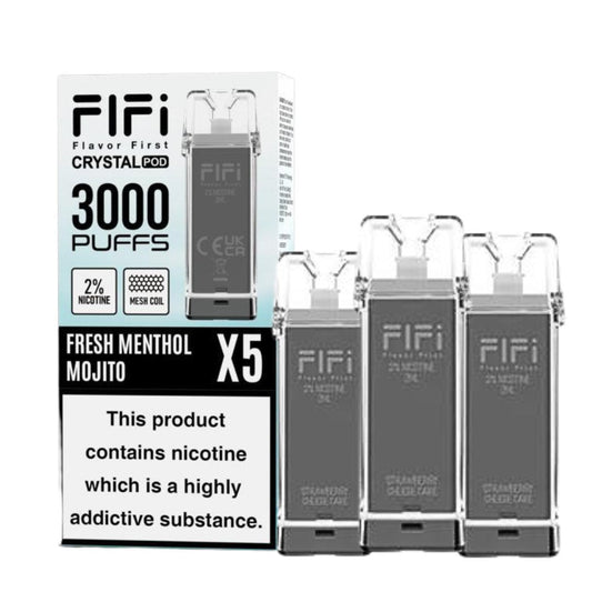 Crystal FIFI 3000 Puffs 5 in 1 Replacement Pods - Box of 10 - #Simbavapeswholesale#