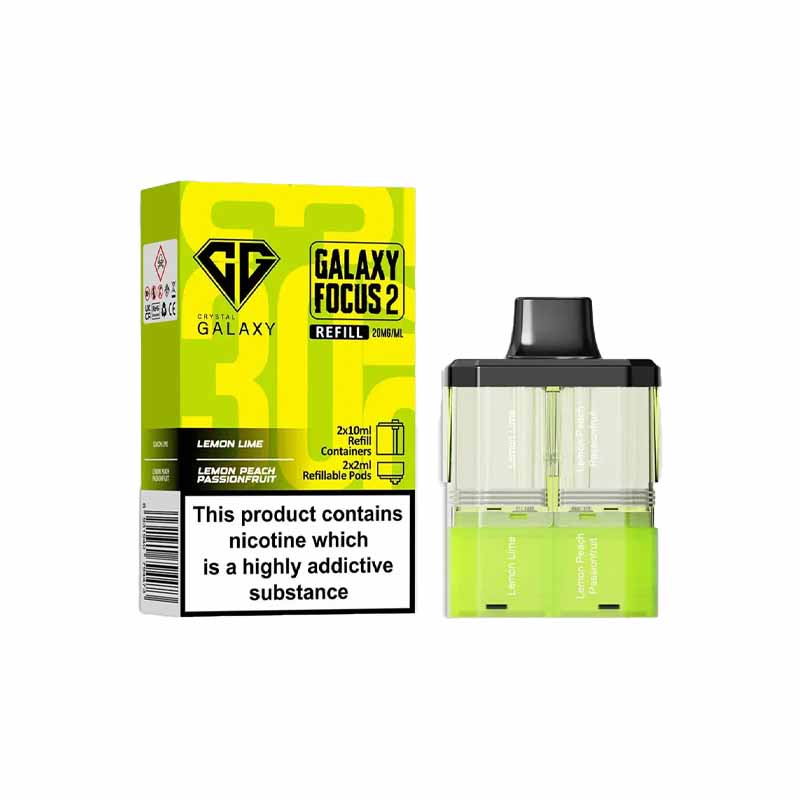 Crystal Galaxy Focus 2 30K Prefilled Replacement Pod, Lemon Lime, Lemon Peach Passion Fruit Flavour