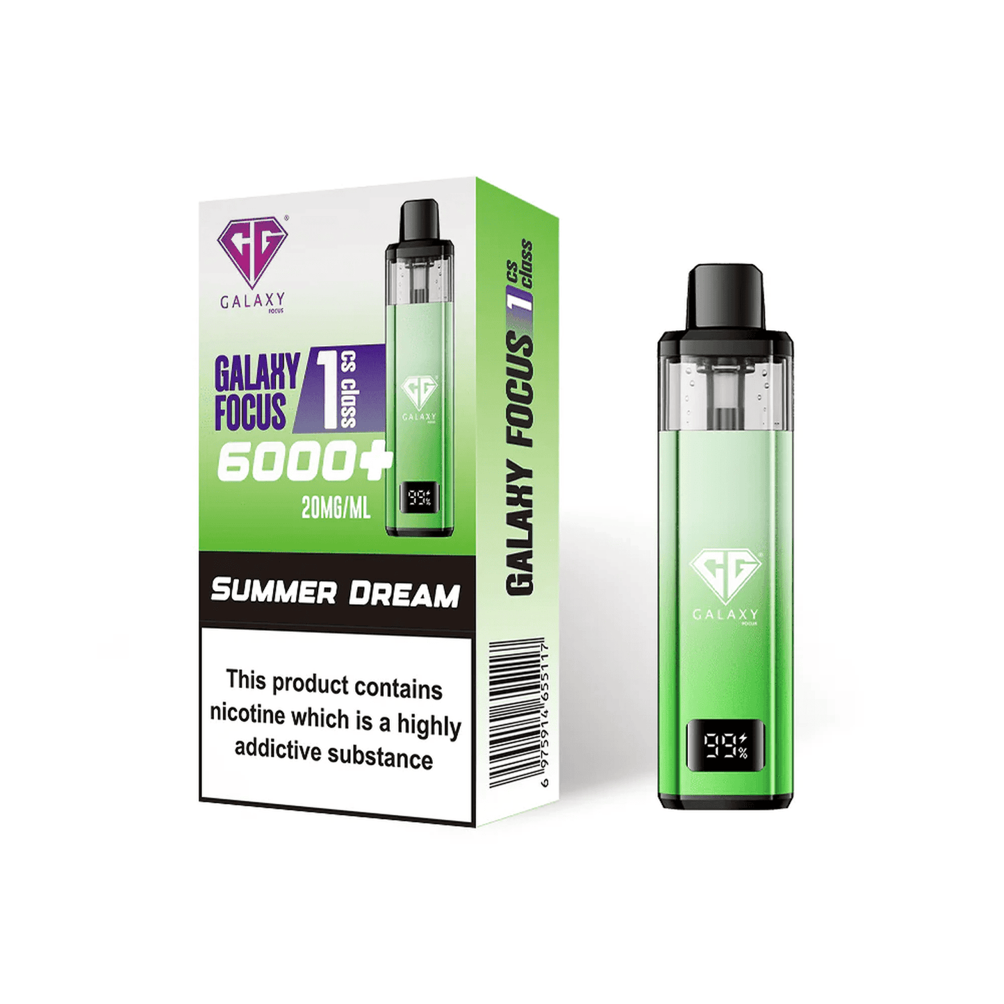 Crystal Galaxy Focus 6000 Vape Kit Box of 5 - Summer Dream - vapeukwholesale